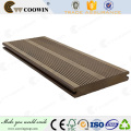 cubierta de plástico hecha en Japón wpc decking / 145mm y 105mm Tipo de soporte marrón Trait suelo compuesto de madera de plástico